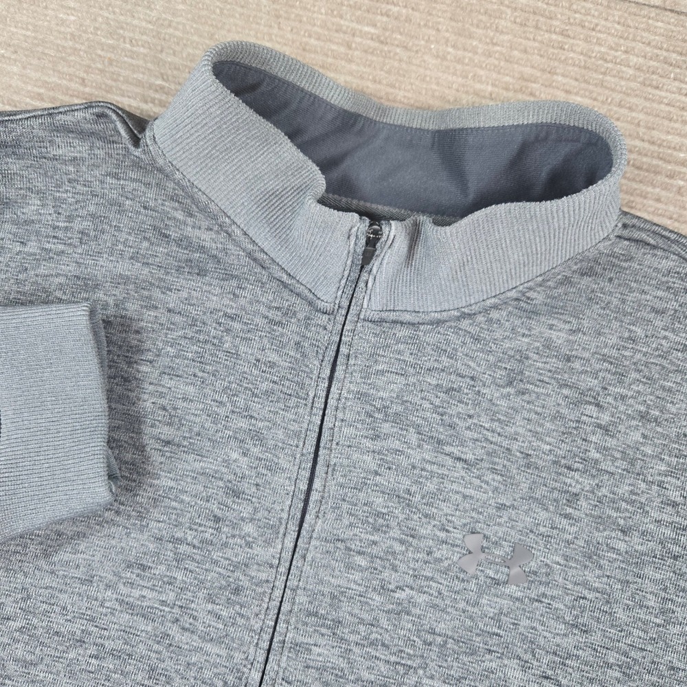 Under Armour Mens XL Gray Heathered Fleece 1/4 Zip Pullover 1281267